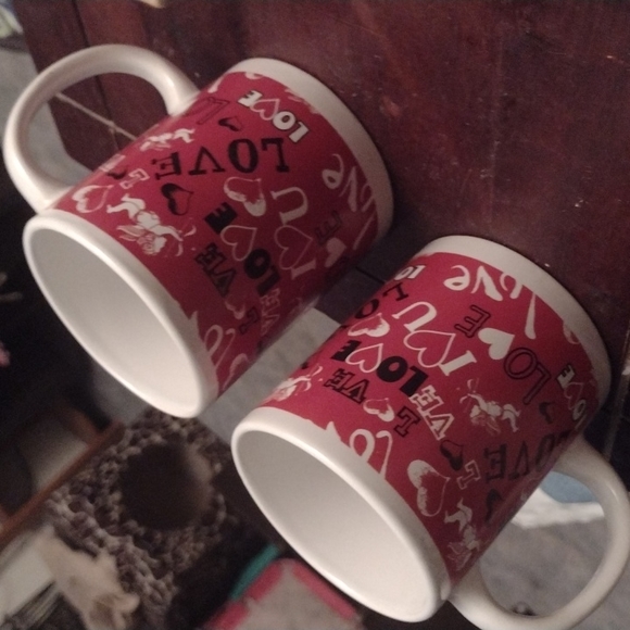 Set of two hearts cups New - Picture 1 of 3